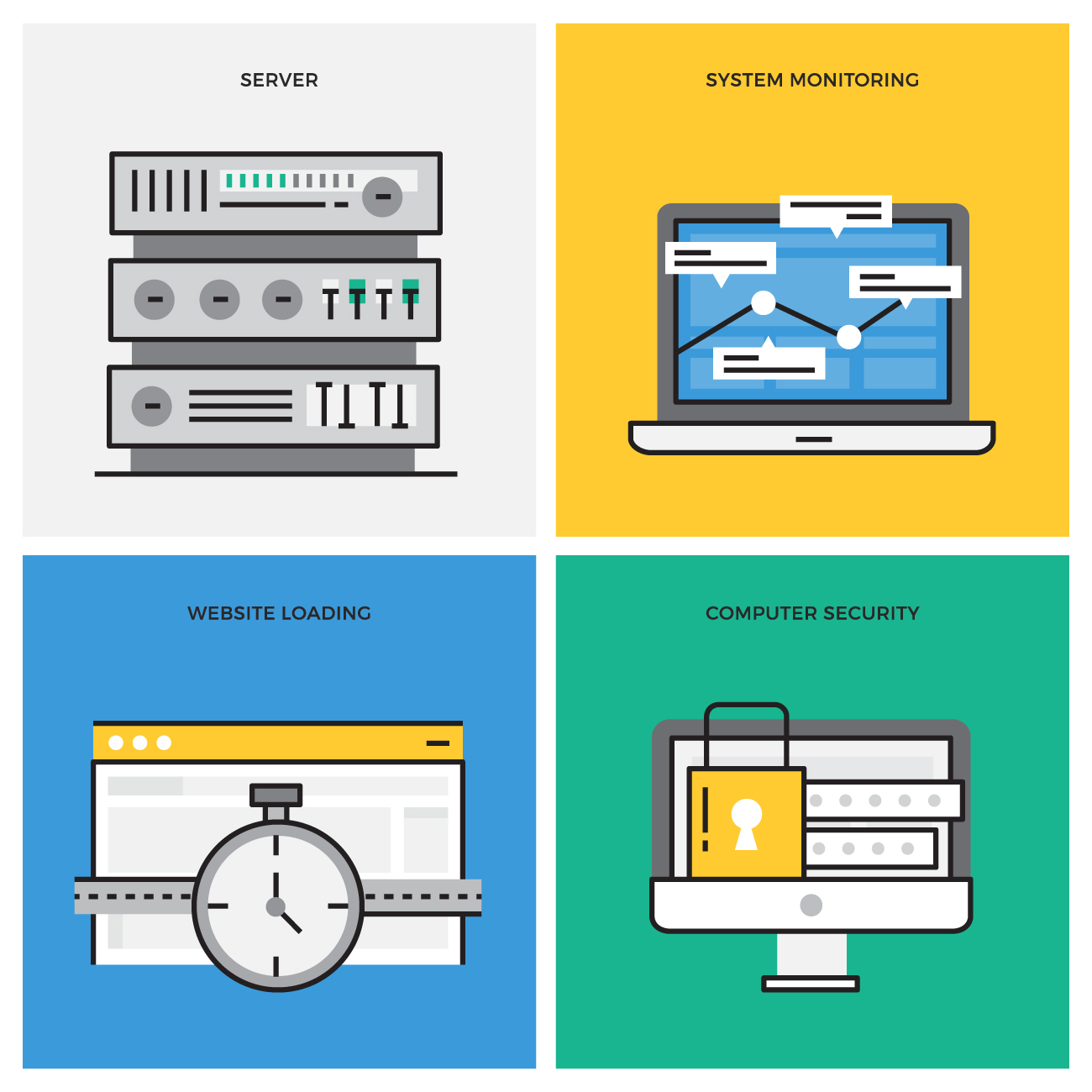Web hosting control panel dashboard